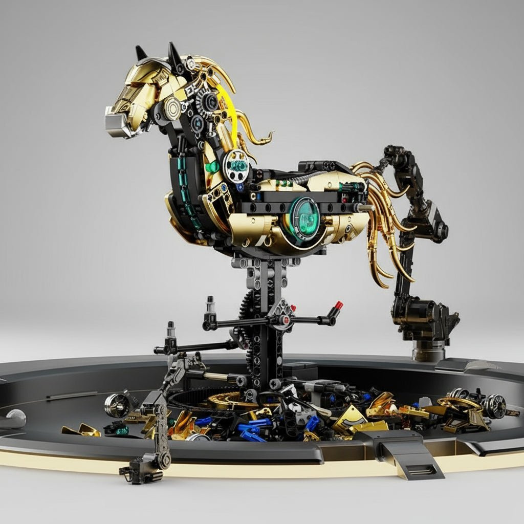 Bewegend paard  | Bouwsteentjes