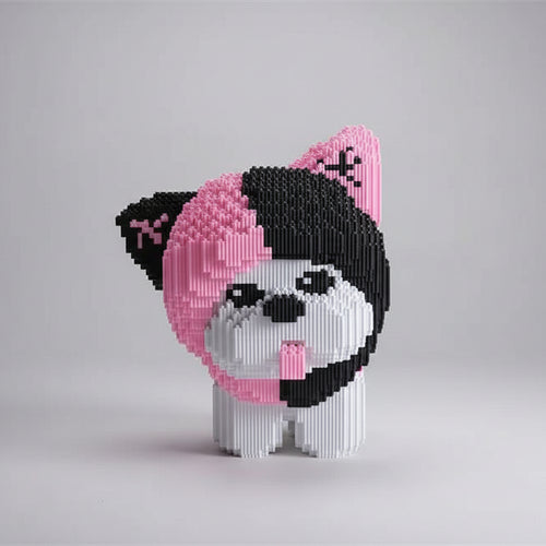 Hond met muts | Bouwsteentjes