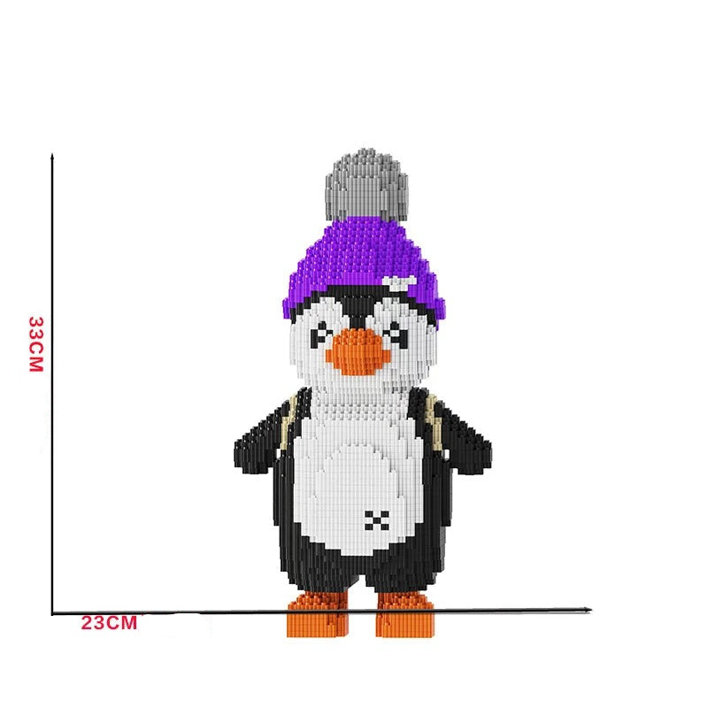 Pinguin met muts | Bouwsteentjes