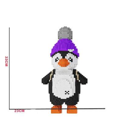 Pinguin met muts | Bouwsteentjes