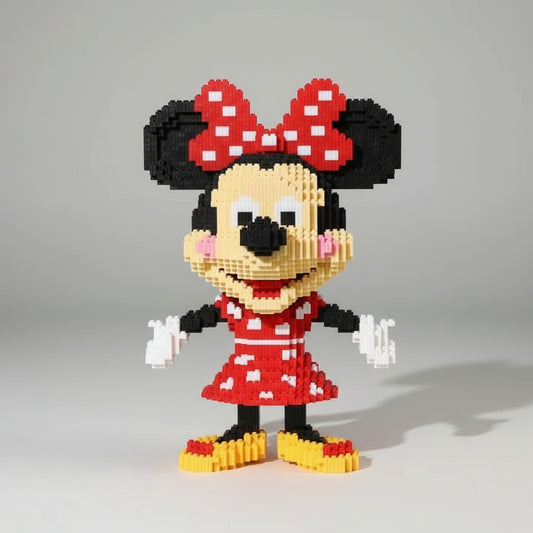 Mega Muis In Rood Jurkje Bouwblokjes