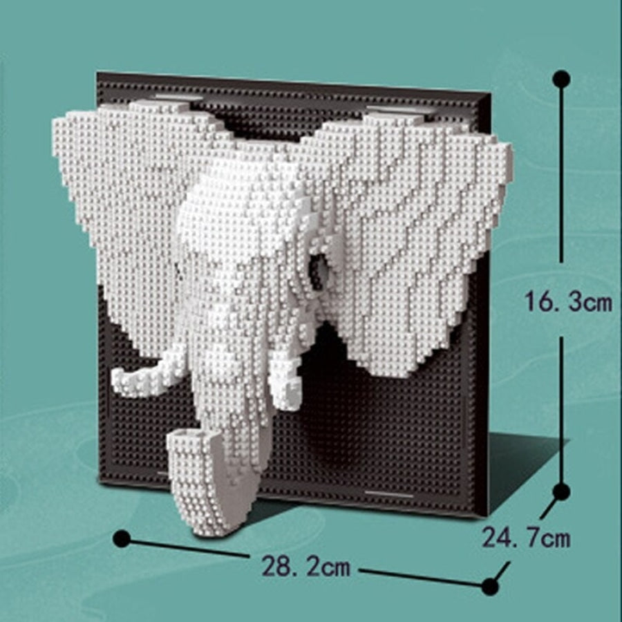 Olifant Op Bouwplaat Bouwblokjes