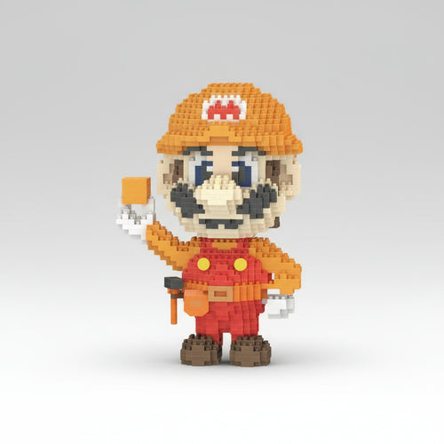 Oranje Mario Bouwblokjes