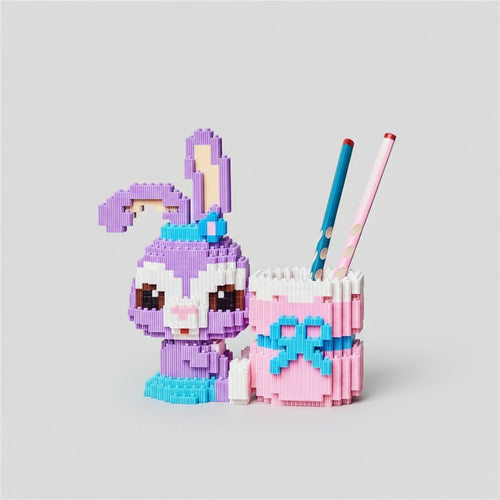 Paars Konijn Pennenbakje Bouwblokjes