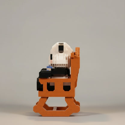 Panda op stoel | Bouwsteentjes