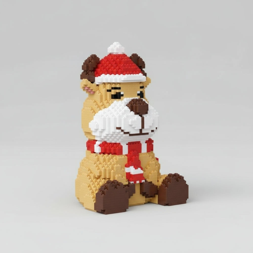 Rendier met sjaal | Bouwsteentjes