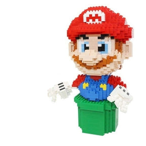 Mario Op Blok Bouwblokjes