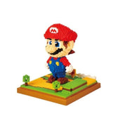 Mario Op Bouwplaat Bouwblokjes