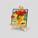 Rode rozen op schilderij | Bouwsteentjes