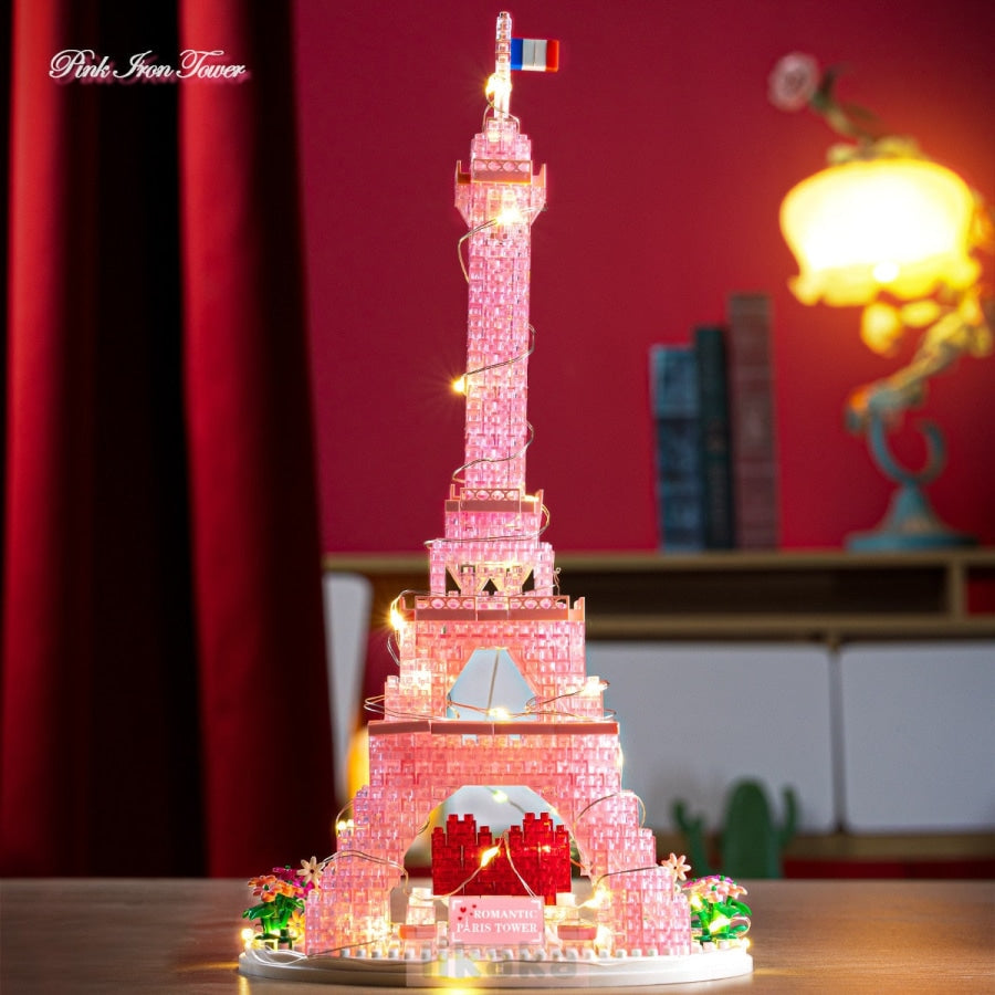 Roze Eiffeltoren Bouwblokjes