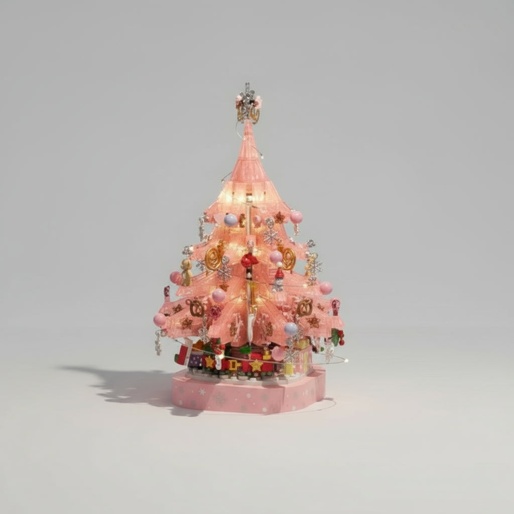 Roze Kerstboom Bouwblokjes