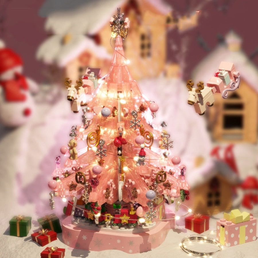 Roze Kerstboom Bouwblokjes