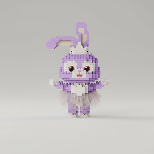 Roze Konijn Ballarina Bouwblokjes