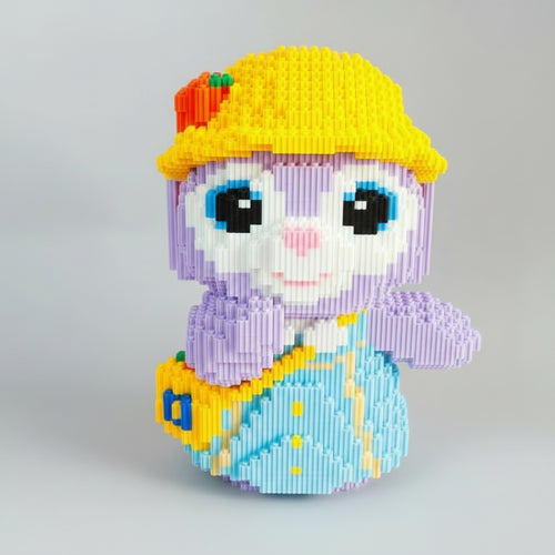 Roze Konijn Met Hoed Bouwblokjes