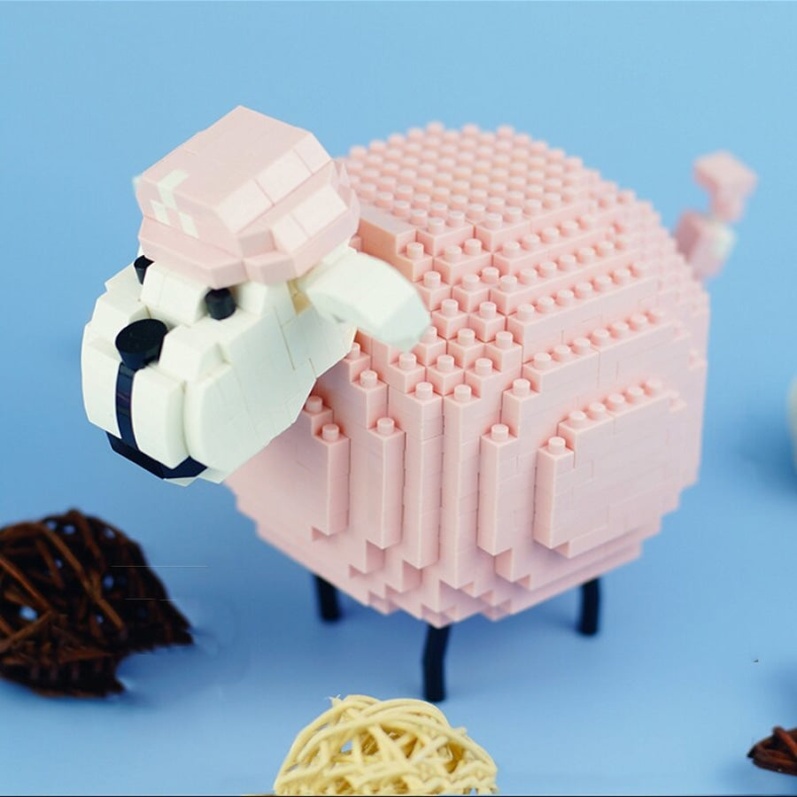 Roze Schaap Bouwblokjes