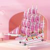 Roze Zeilboot Bouwblokjes