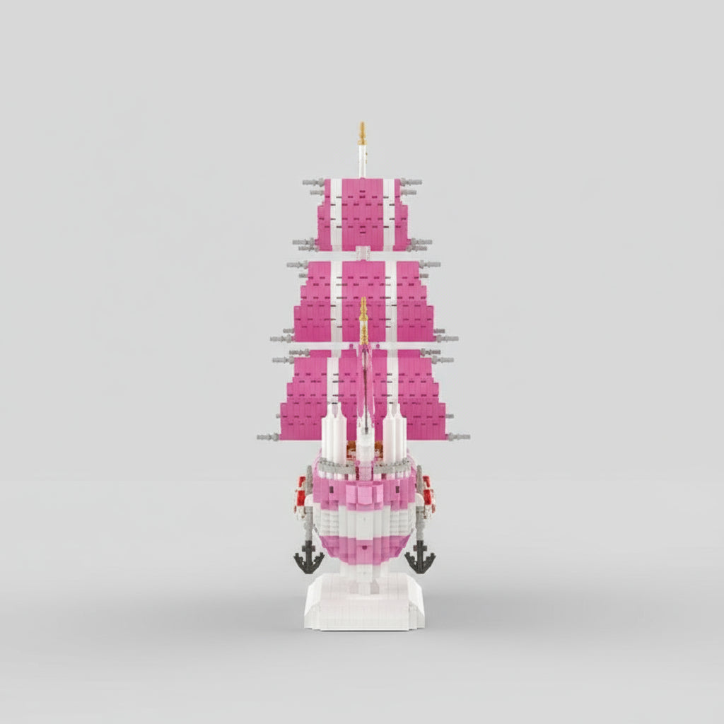 Roze Zeilboot Bouwblokjes