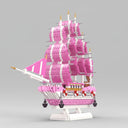 Roze Zeilboot | Bouwsteentjes