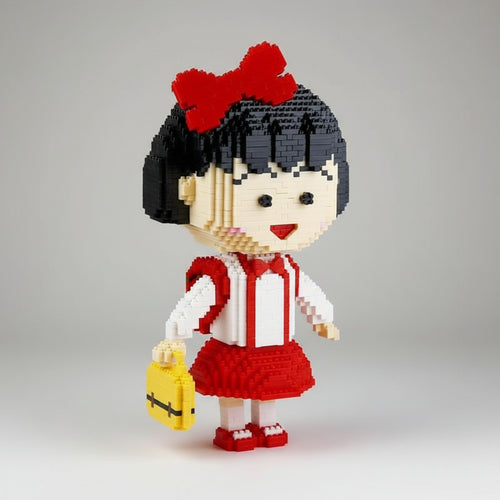 Schoolmeisje Bouwblokjes