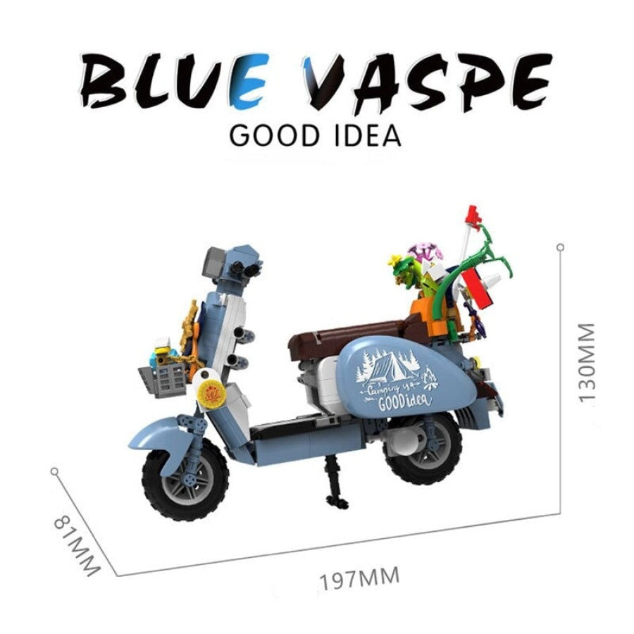 Scooter Blauw Bouwblokjes