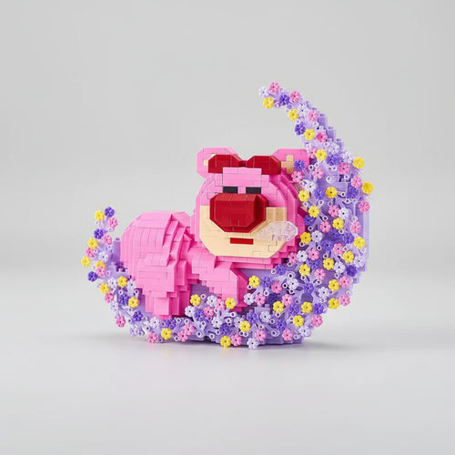 Slapende Roze Beer Bouwblokjes