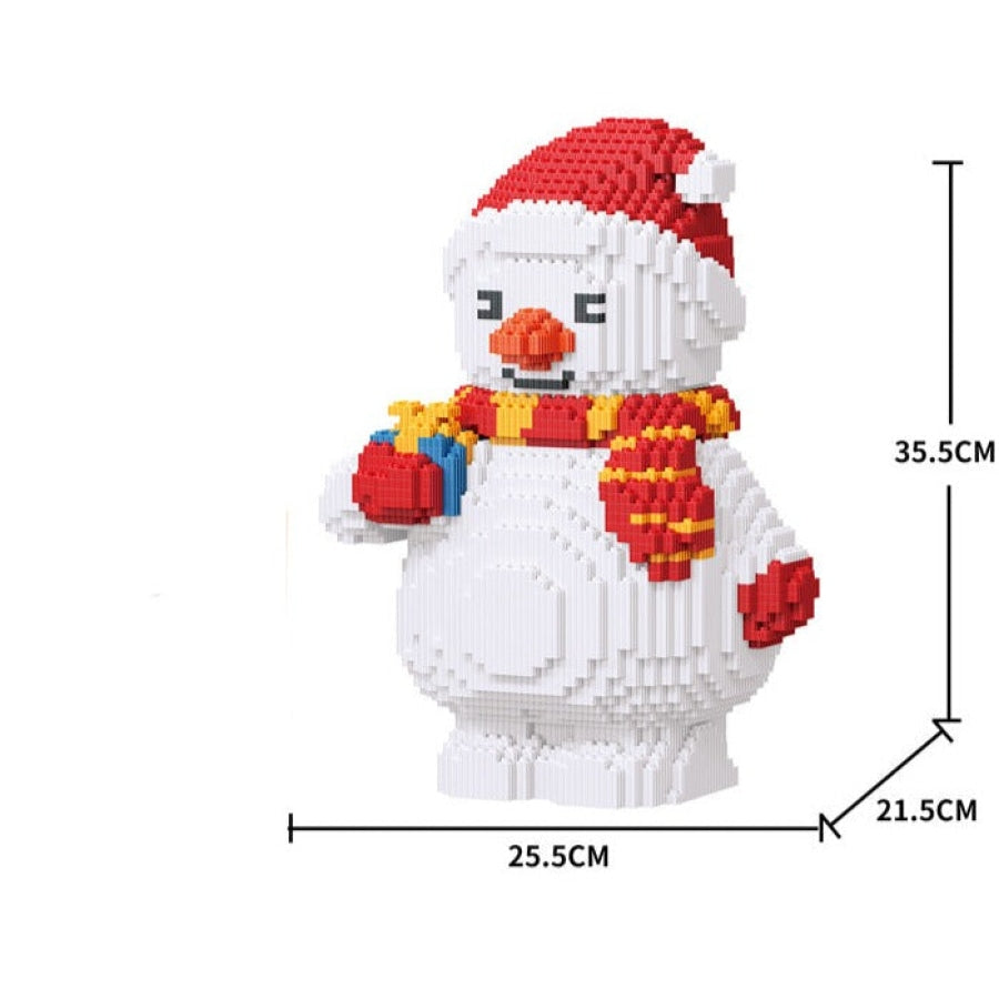 Sneeuwpop Met Sjaal Bouwblokjes