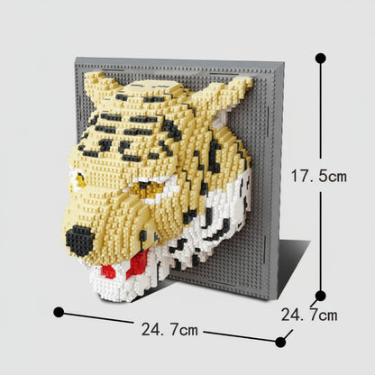 Tijger op bouwplaat | Bouwsteentjes