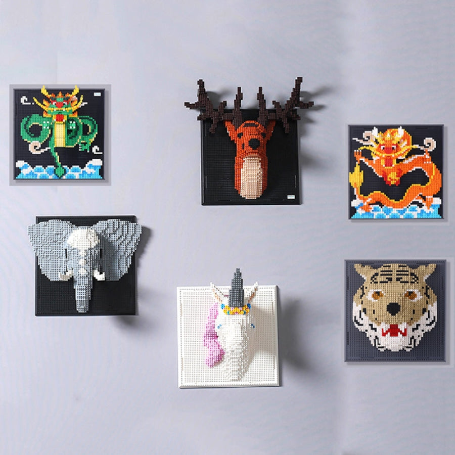 Tijger op bouwplaat | Bouwsteentjes