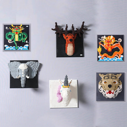 Tijger op bouwplaat | Bouwsteentjes