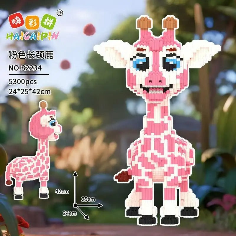 Roze Giraffe | Bouwsteentjes