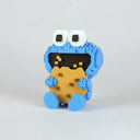 Blauw Monster met koekje | Bouwsteentjes