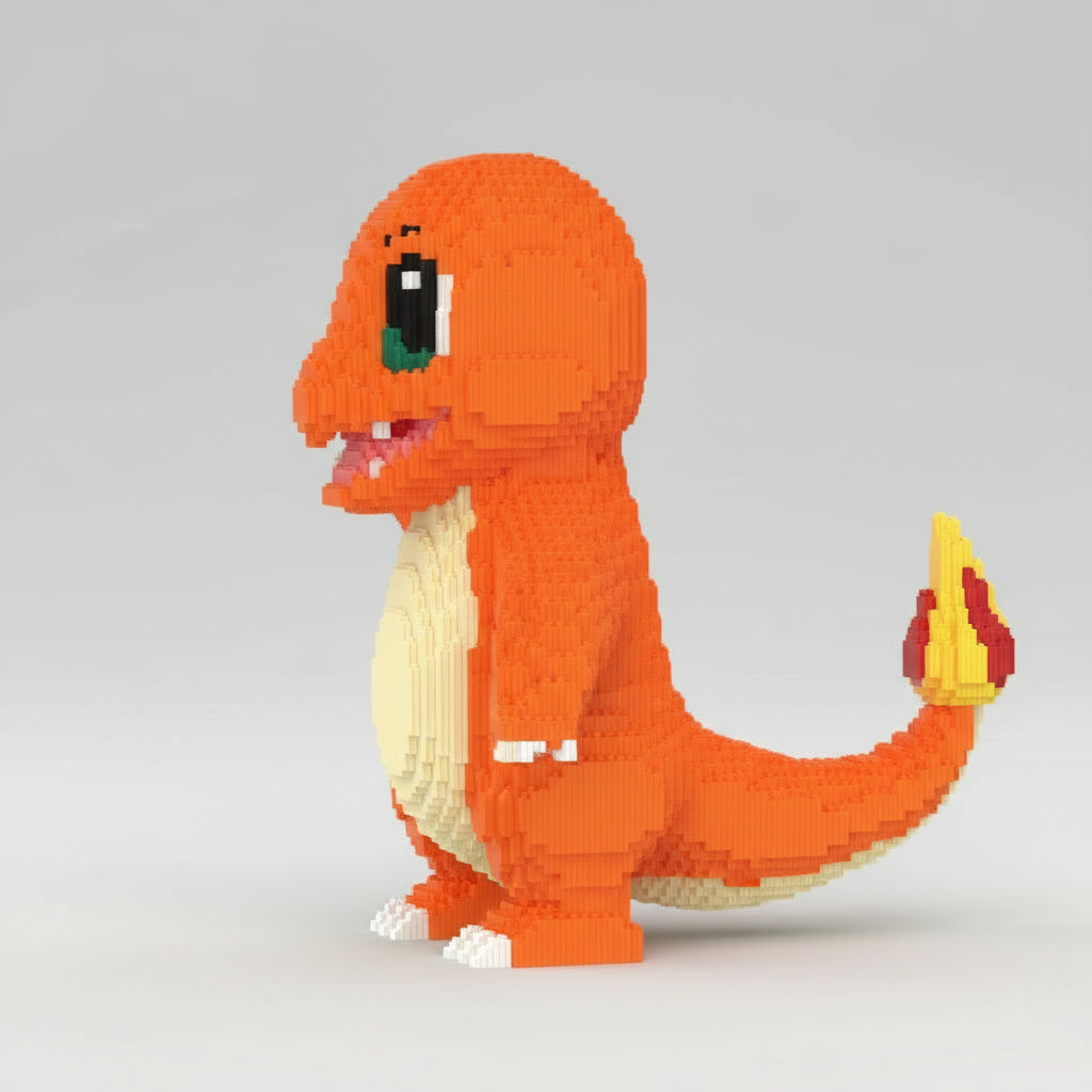 MEGA vurig oranje wezen | Bouwsteentjes