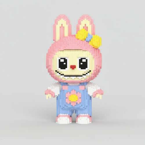 Roze labubu | Bouwsteentjes