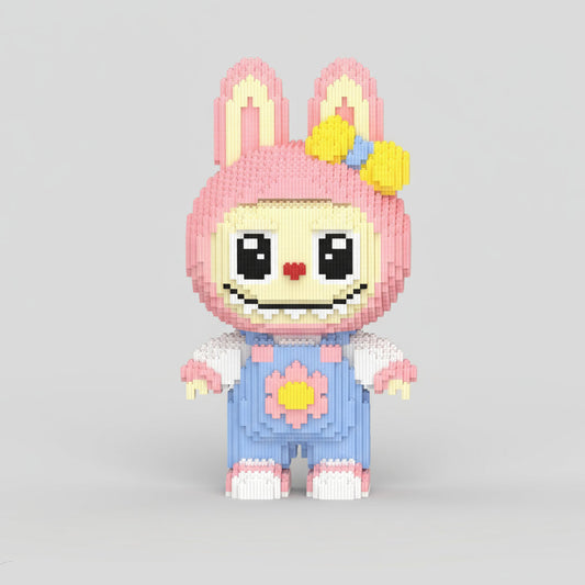 Roze labubu | Bouwsteentjes