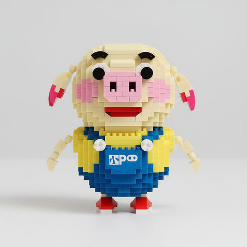 Varken Met Tuinbroek Bouwblokjes