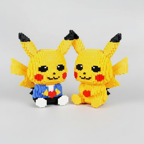 Verliefde Gele Bliksembeesten Jongen & Meisje Bouwblokjes