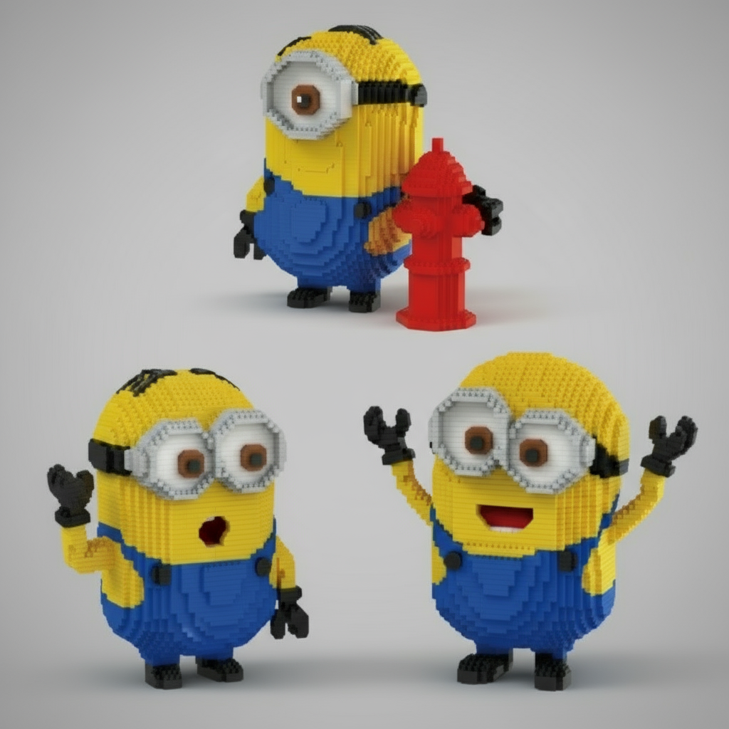 Gele wezen Familie | Bouwsteentjes