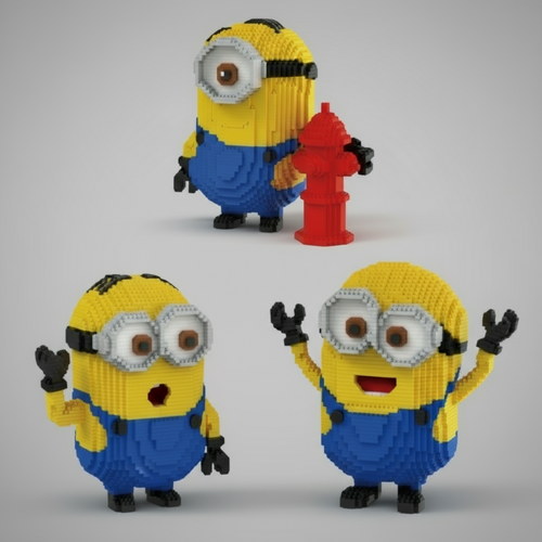 Gele wezen Familie | Bouwsteentjes