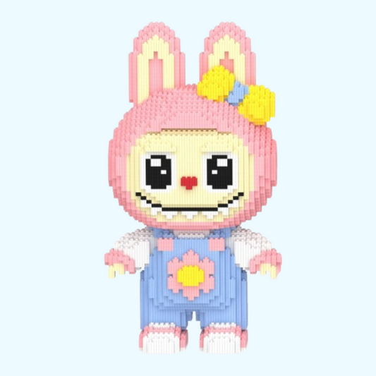 Roze labubu | Bouwsteentjes