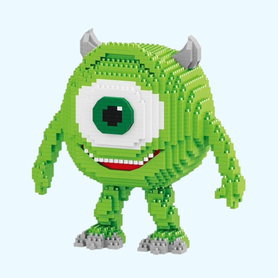 Groen monster met 1 oog | Bouwsteentjes