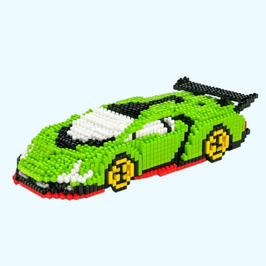 Groene auto | Bouwsteentjes