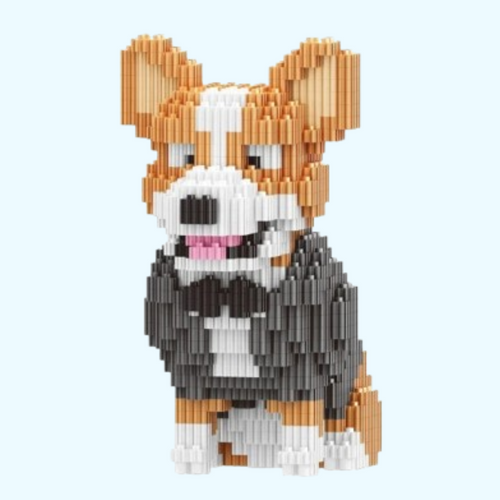 Welsh Corgi in pak | Bouwsteentjes