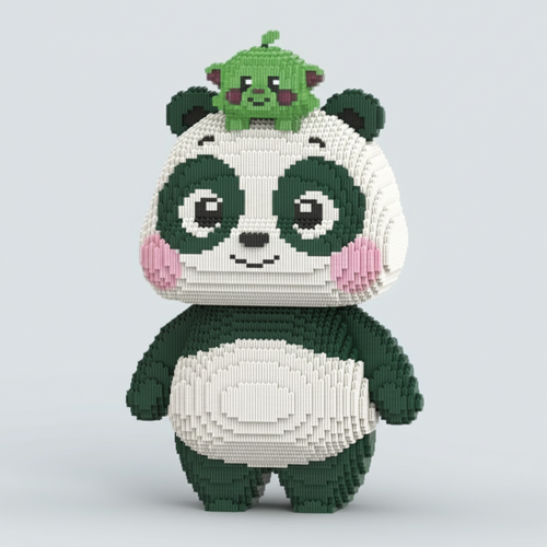 Panda met Beestje | Bouwsteentjes