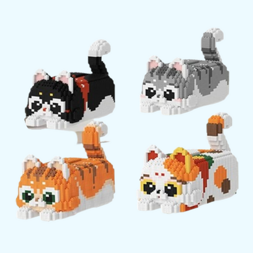 Liggende kat | Bouwsteentjes