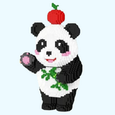 Panda met appel | Bouwsteentjes