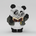 Panda met Boek | Bouwsteentjes