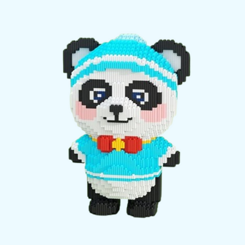 Panda met Strik | Bouwsteentjes