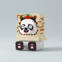Panda in doos telefoonhouder | Bouwsteentjes
