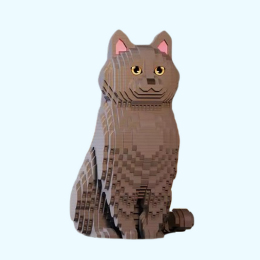 Blauwe Rus Kat | Bouwsteentjes