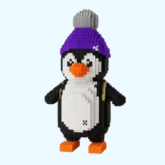 Pinguin met muts | Bouwsteentjes